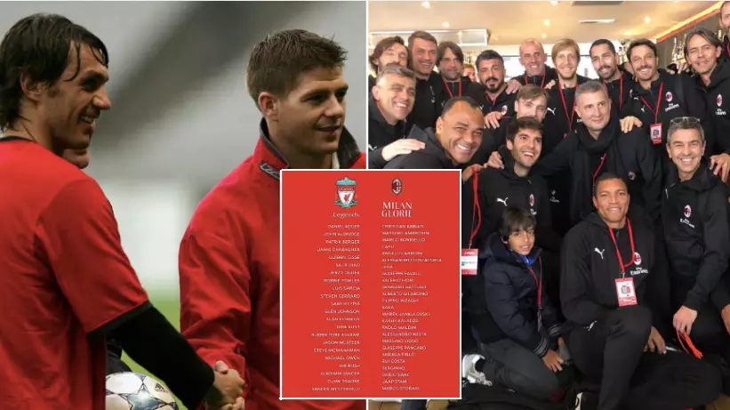 The Line-Ups For AC Milan vs Liverpool Legends Game Are Glorious 