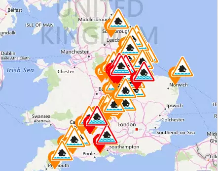 Flood warnings are in place across the UK