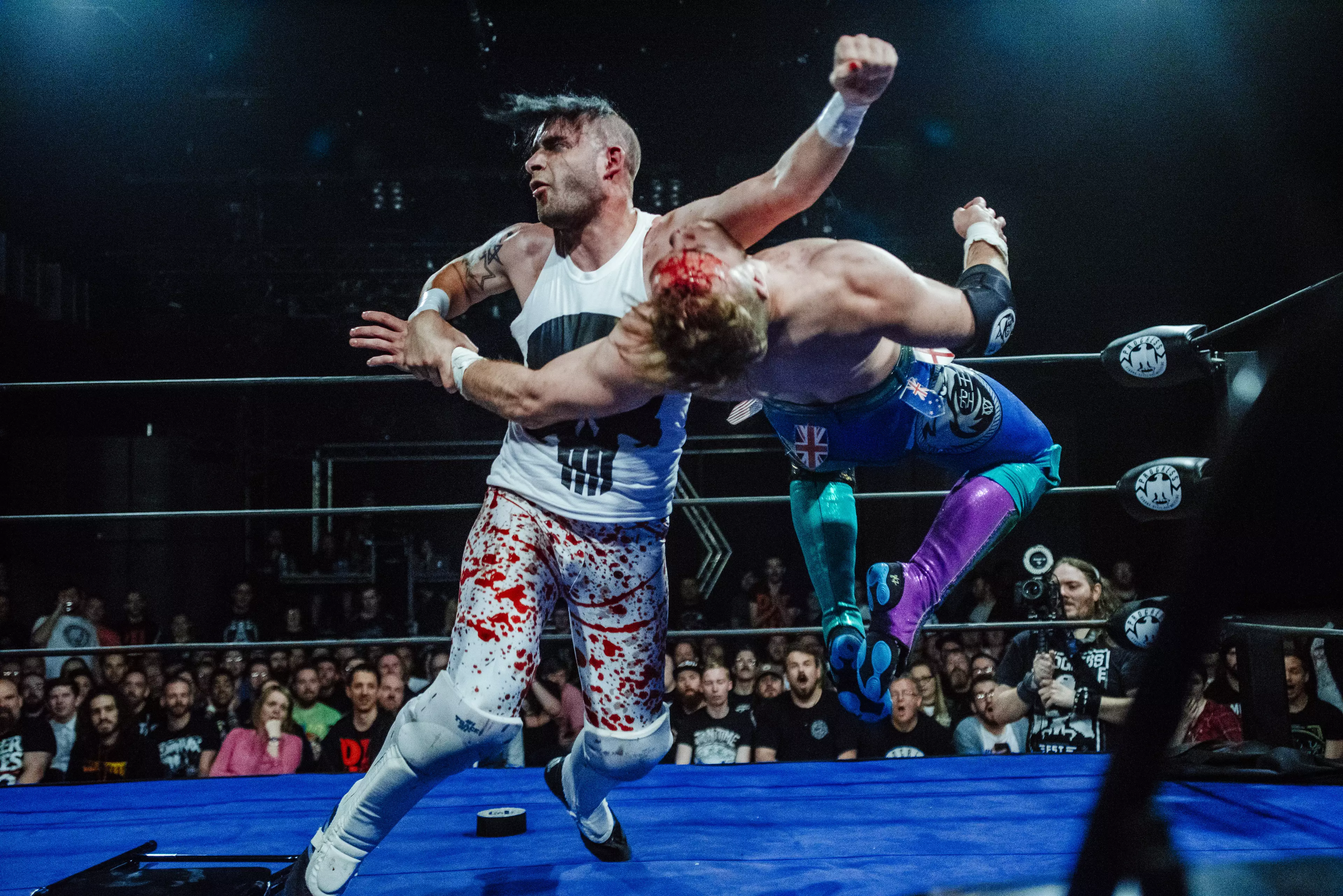 Havoc and Ospreay go at it during their 2 out of 3 falls at the recent Camden show. Image: The Head Drop