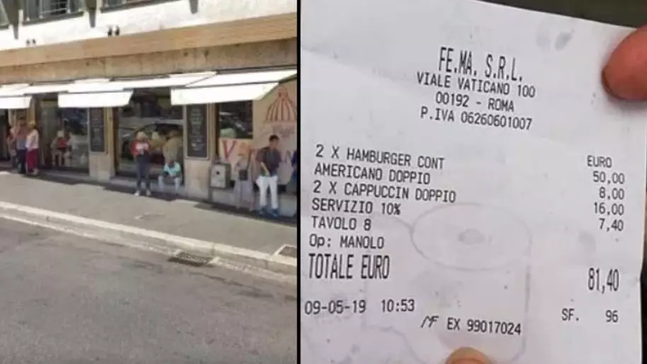 Restaurant Charges Tourists £70 For Two Burgers And Three Coffees