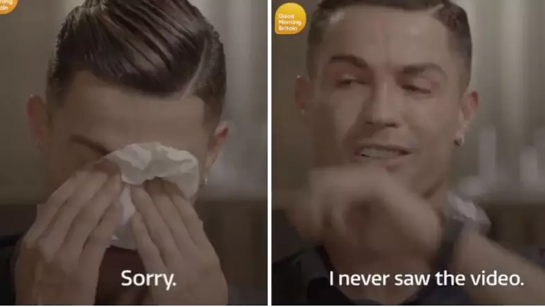 Cristiano Ronaldo Breaks Down In Tears After He's Shown Unseen Footage Of His Dad