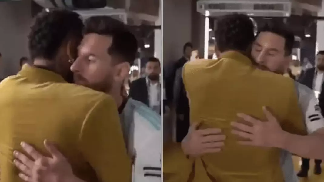 Neymar Consoles Lionel Messi After Argentina's Defeat To Brazil In The Copa America