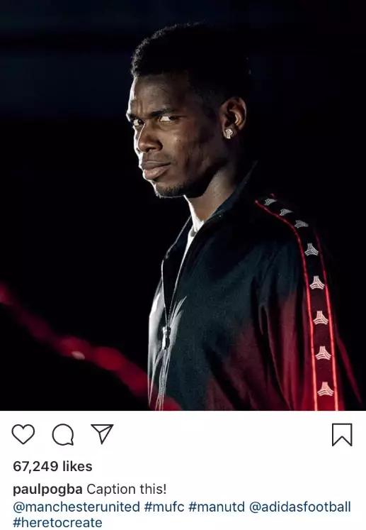 Pogba's deleted Instagram post. Image: Instagram