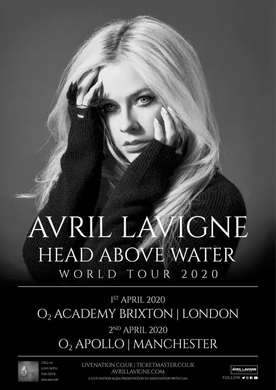 Avril Lavigne announced her Europe tour dates recently. (