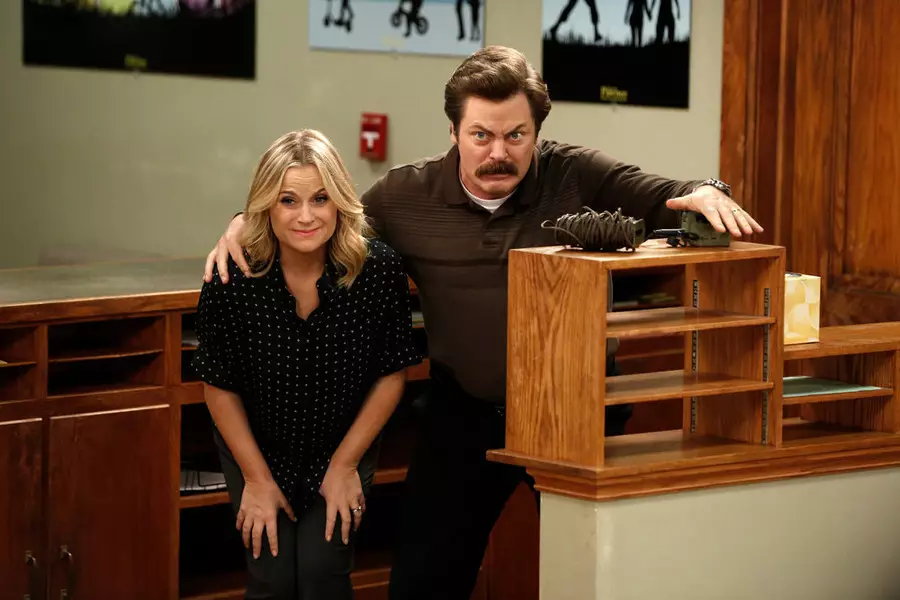 Leslie and Ron in Parks and Recreation.