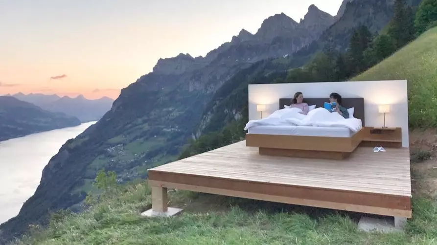 'Hotel Room' With No Walls Lets You Sleep In The Swiss Mountains