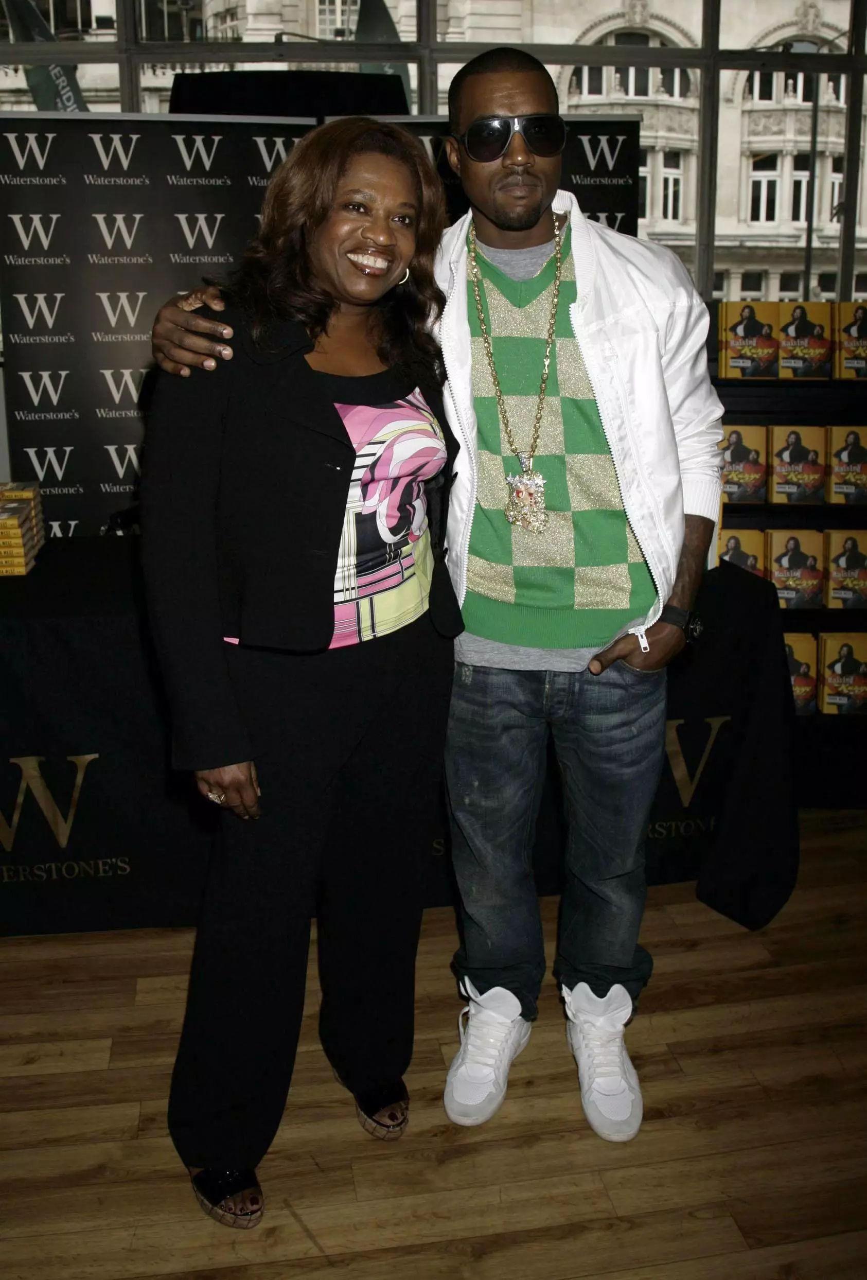 Kanye lived at the house with his mum Donda, who was a college professor.