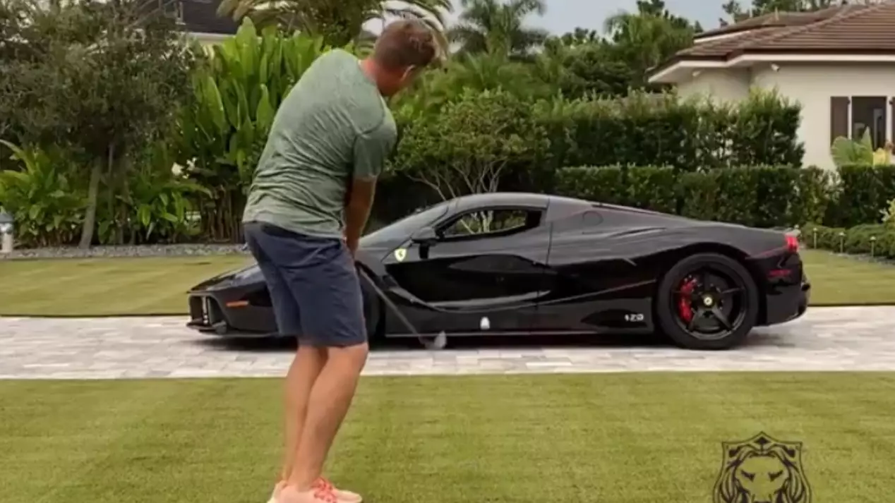 Ian Poulter Chips A Golf Ball Through The Window Of His $1.8million Ferrari