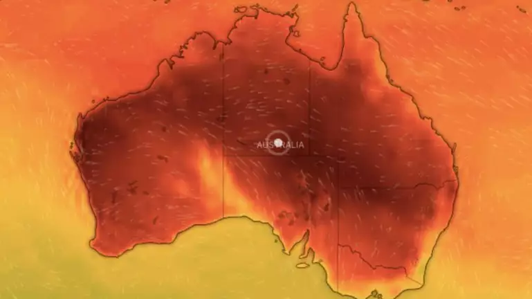 Australia's Weather Map Turns Black Because It's So Damn Hot