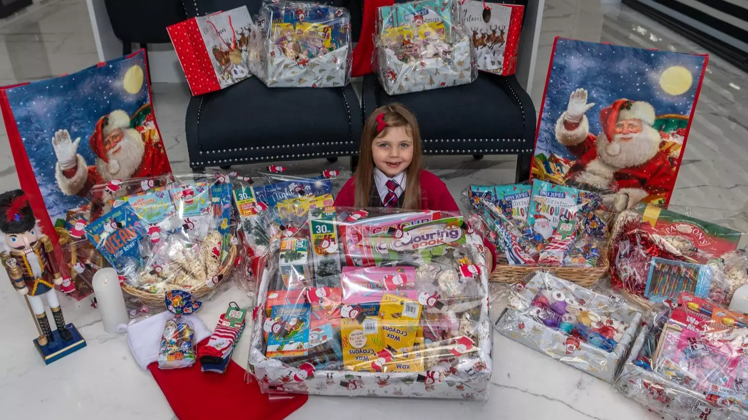 Five-Year-Old Girl Makes Festive Hampers For Children In Hospital Over Christmas