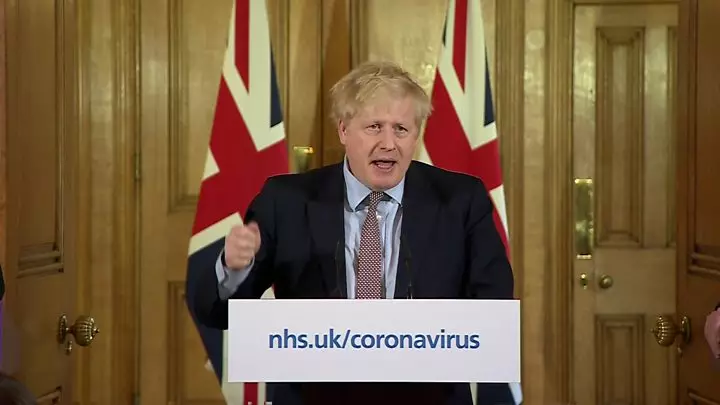 Boris Johnson urged everybody to stay at home (