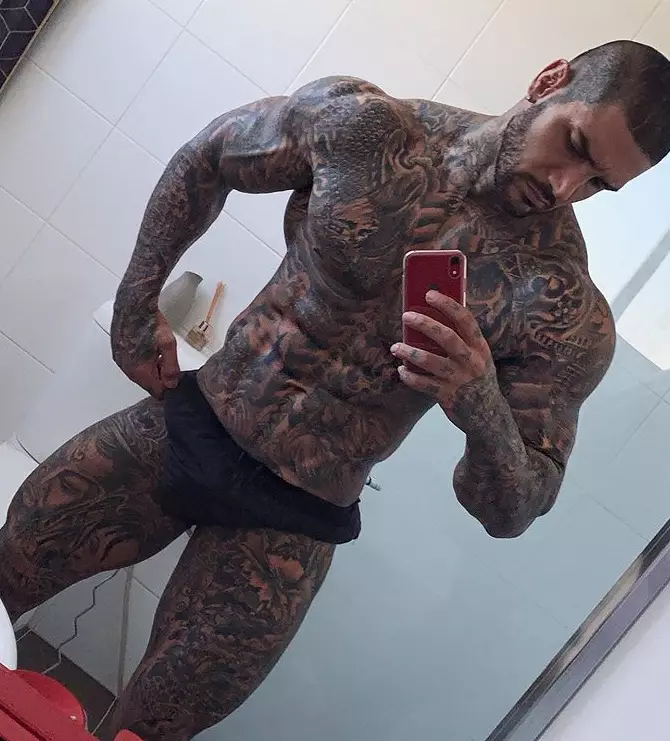 Yakiboy is known for his heavily tattooed body.