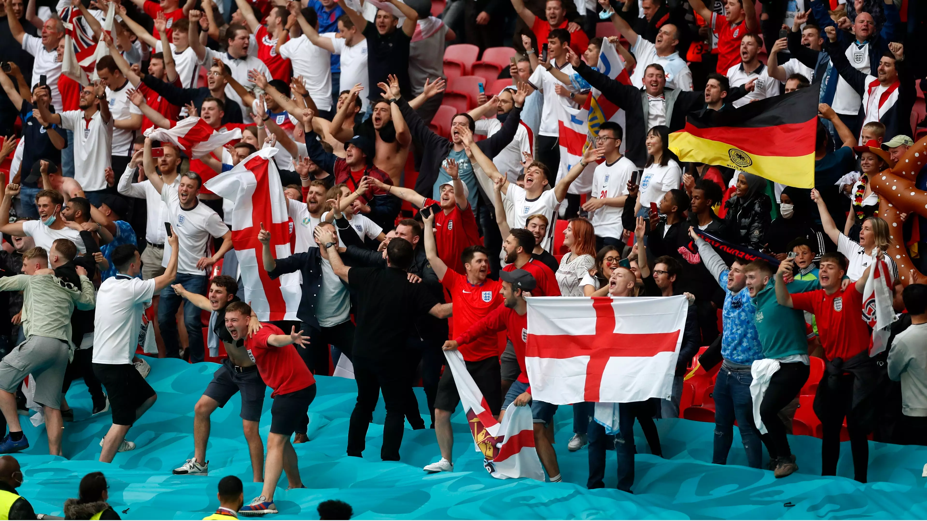 Unreal Scenes As England Fans Celebrate Historic Victory Over Germany