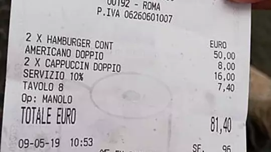 Restaurant Charges Tourists £70 For Two Burgers And Three Coffees