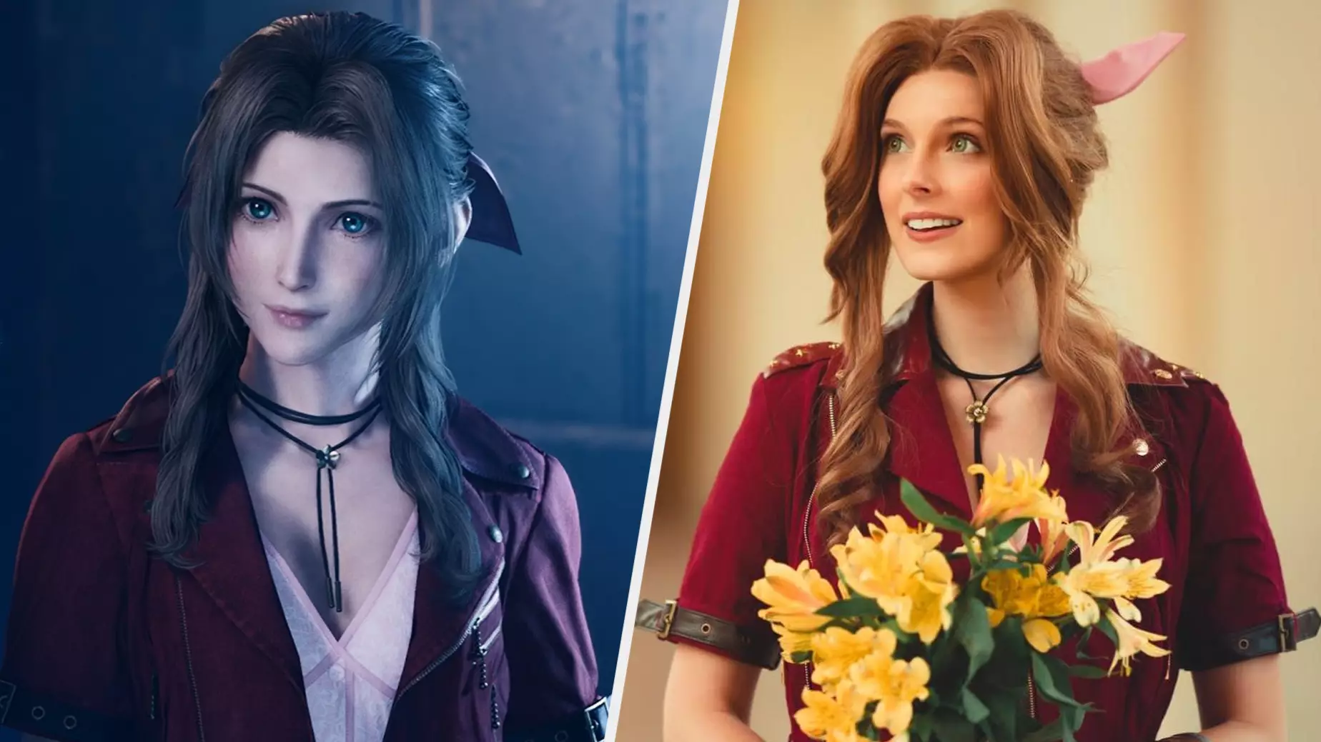 'Final Fantasy VII Remake' Actor Cosplaying As Her Character Is Wholesome AF