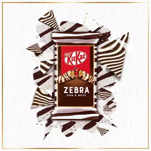 Nestlé recently launched the KitKat Zebra which is made from marbled dark and white chocolate (