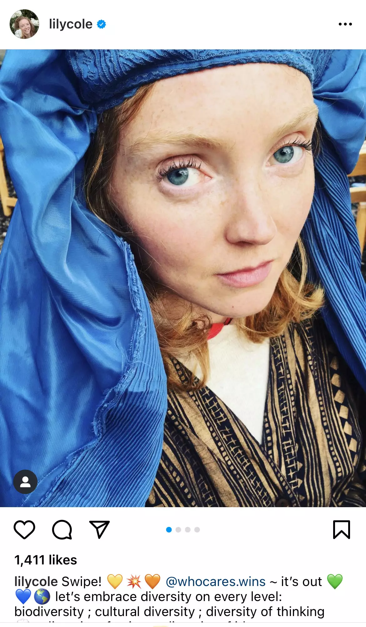 Lily Cole wears a Burqa to promote new book. (