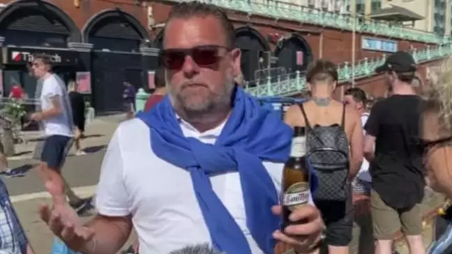 Man Drinking Beer On Seafront Complains About Social Distancing Not Being Strict Enough