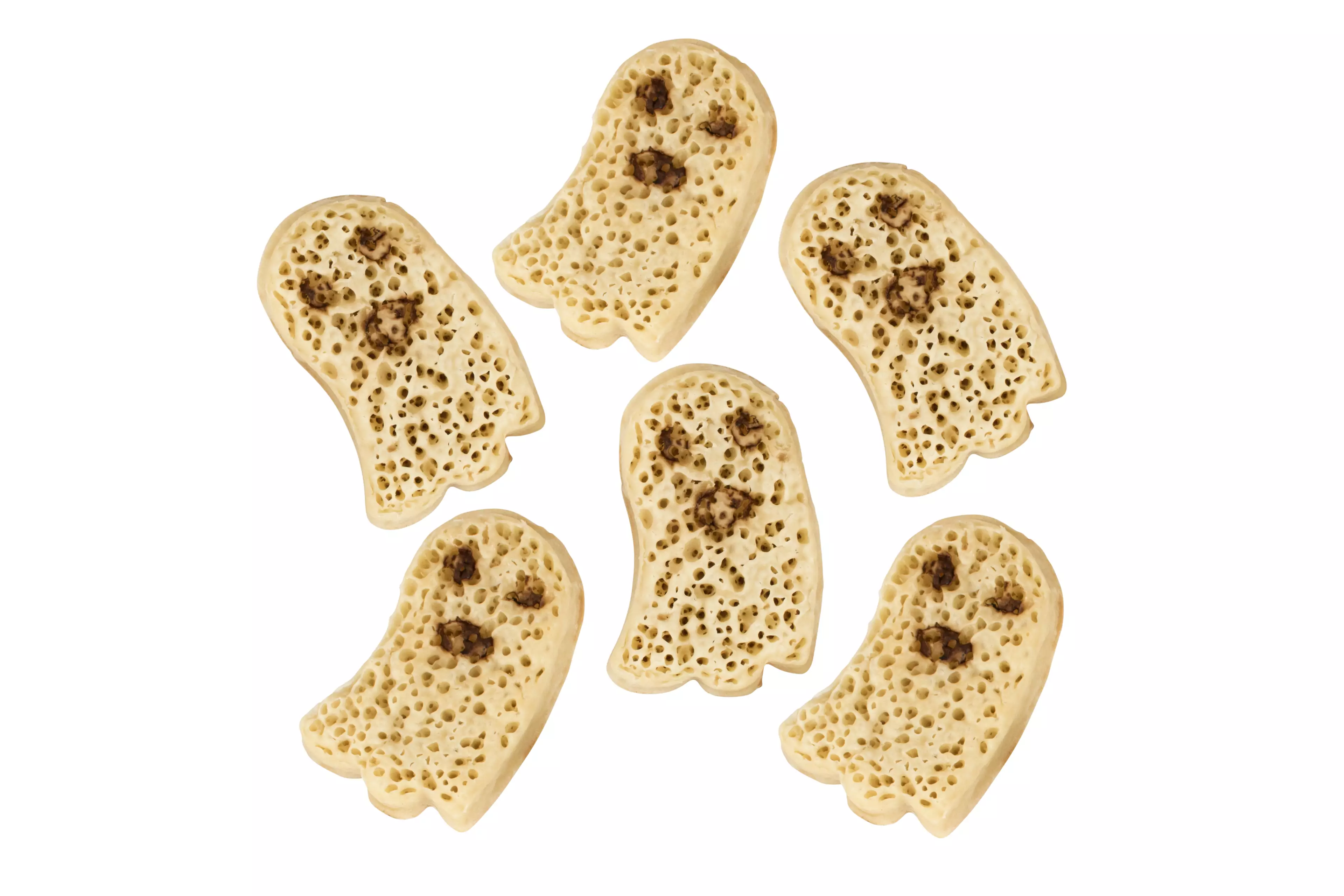 The ASDA crumpets are shaped like ghouls (