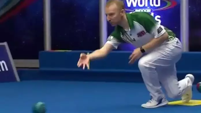 Bowls Player Nick Brett Makes The Most Perfect Shot And People Are Impressed
