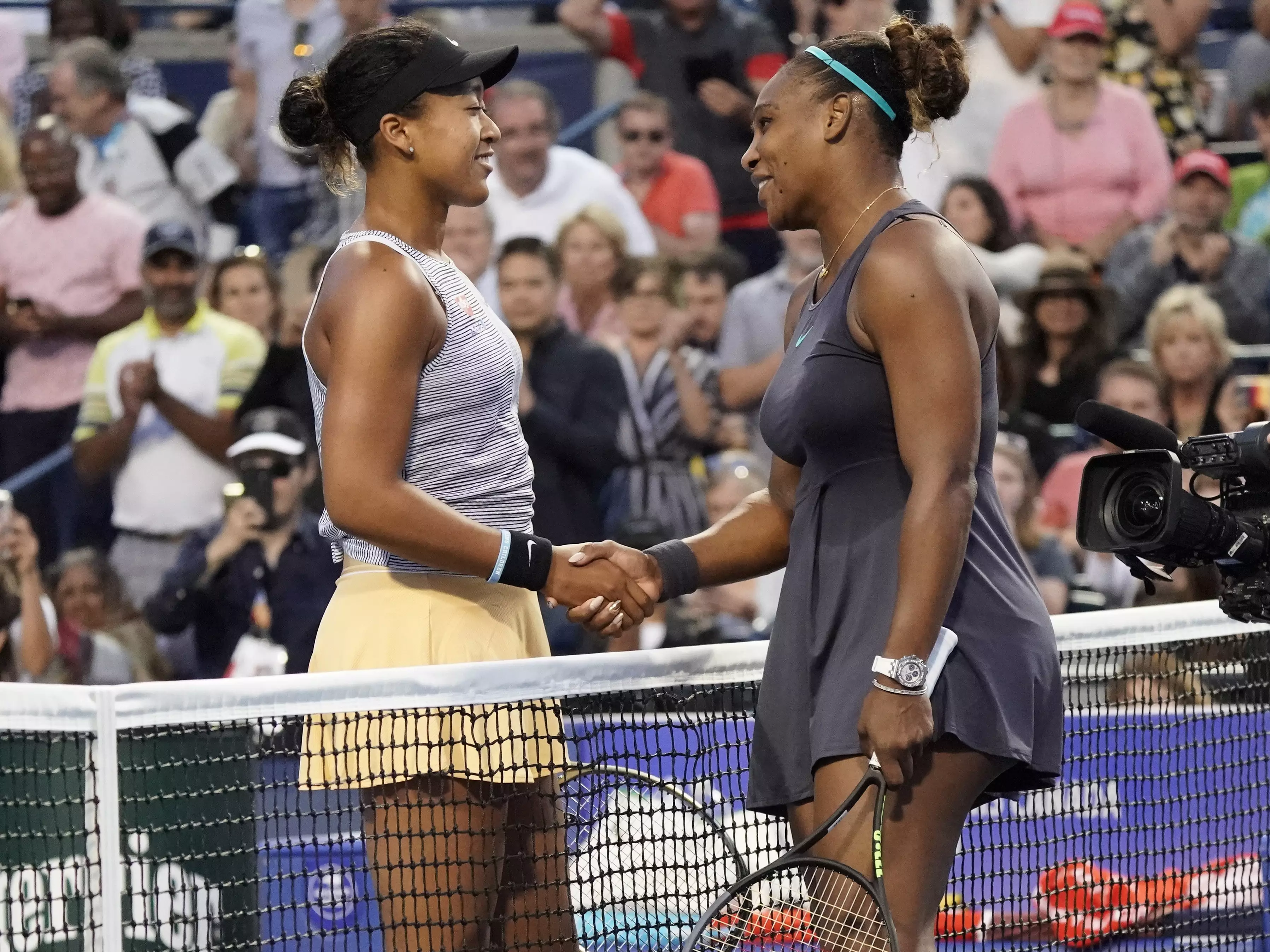 Naomi Osaka and Serena Williams.