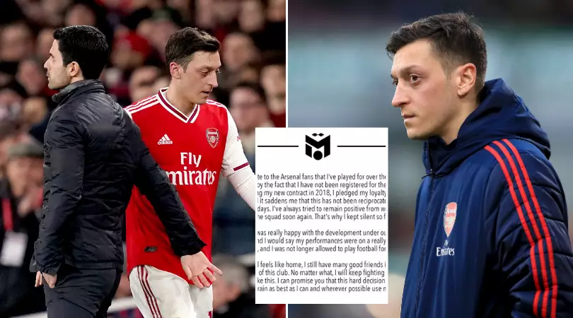 Mesut Ozil Questions Arsenal 'Loyalty' In Emotional Statement On Twitter