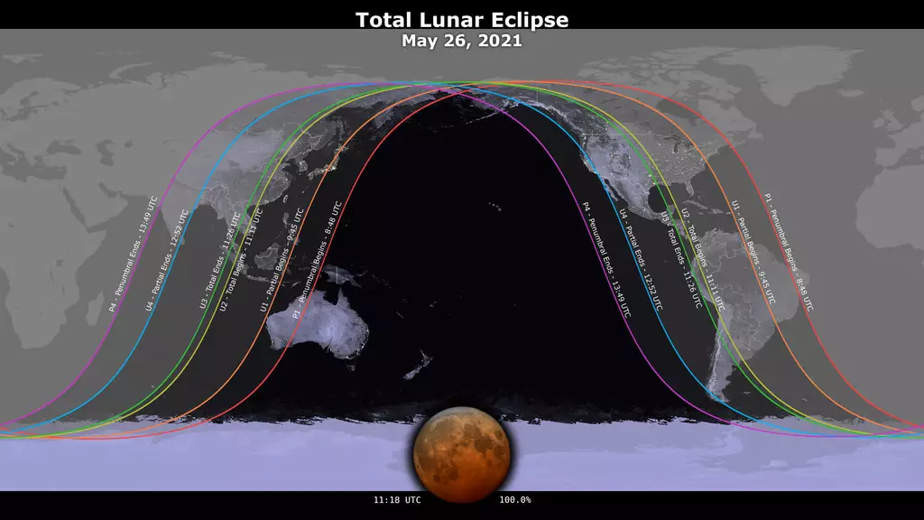 Blood orange moon 2021 ' Credit:NASA