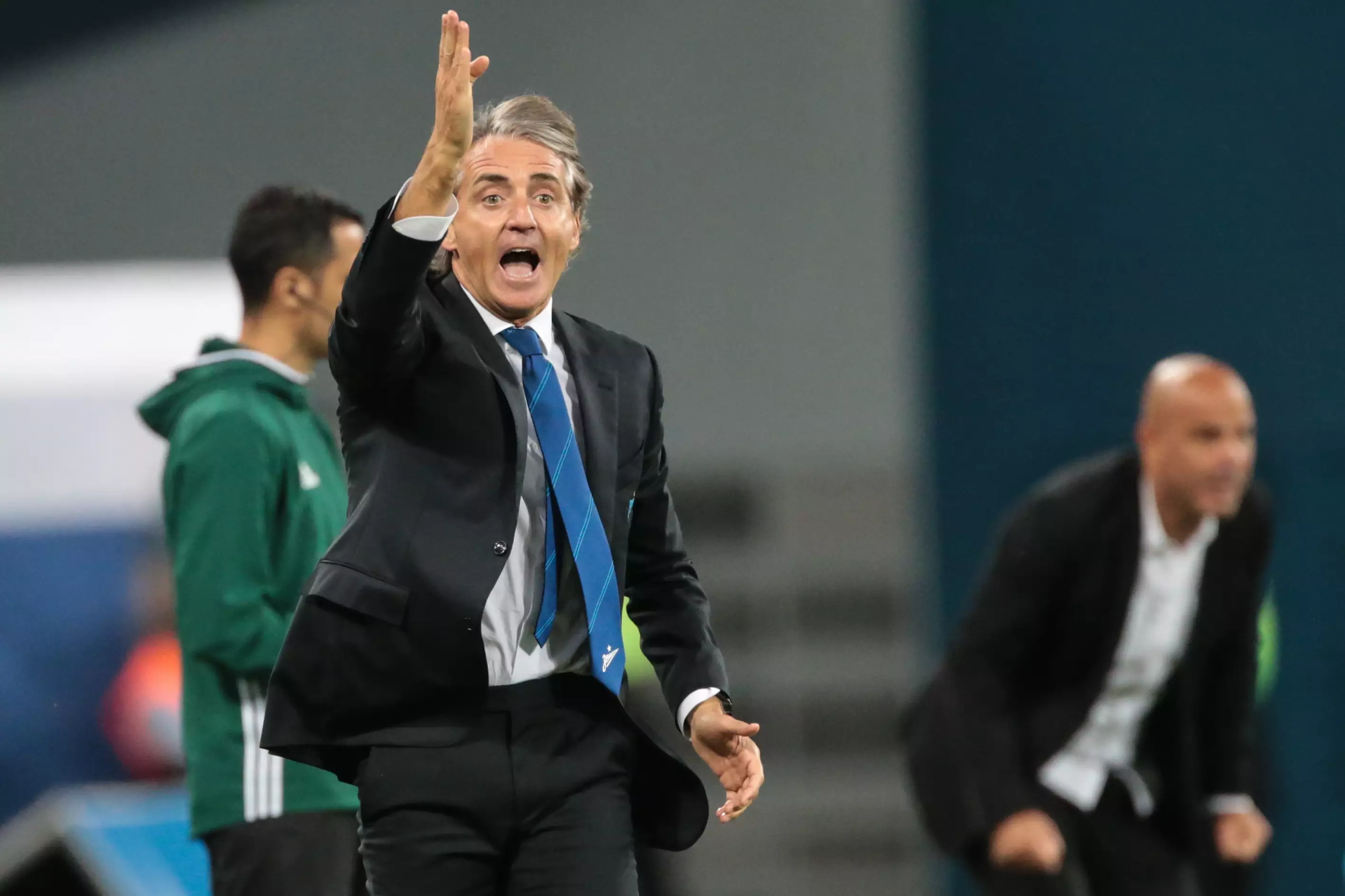 Mancini gestures on the touchline as Zenit manager. Image: PA