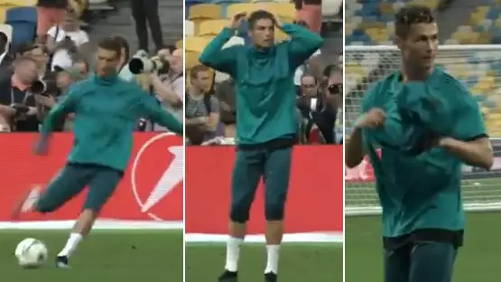 Cristiano Ronaldo Hits Cameraman With Stray Shot, He Apologised, Gifted Him His Jacket
