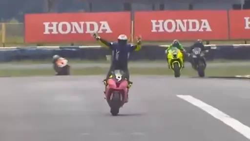 Superbike Racer Celebrates Prematurely And Ends Up Finishing In Third Place