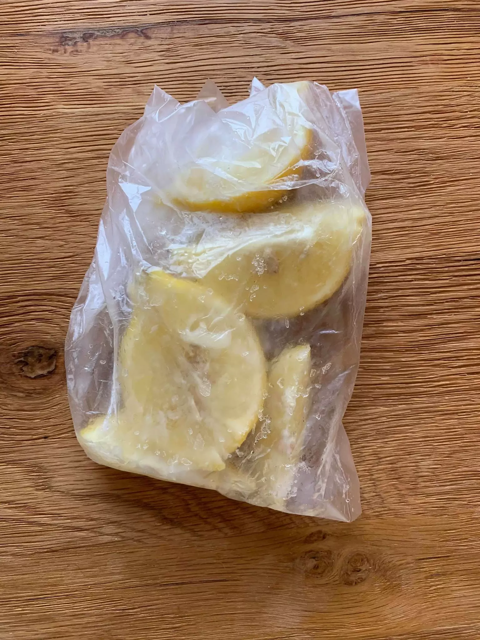 People are simply slicing their lemon and lime and freezing them to make fruit ice cubes (