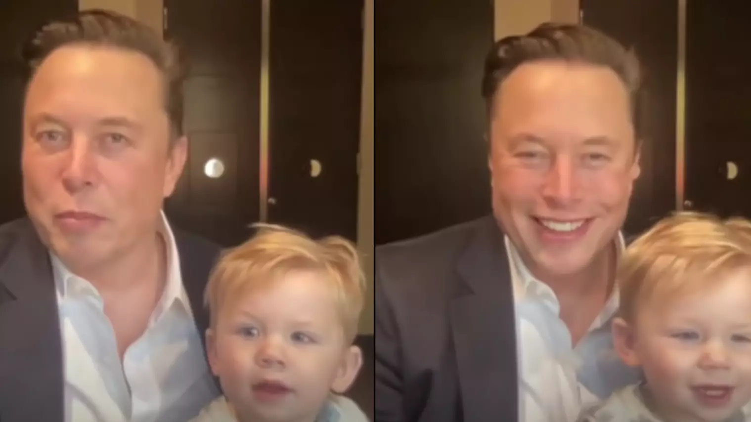 ​Elon Musk's Baby Makes Rare Appearance During Zoom Call