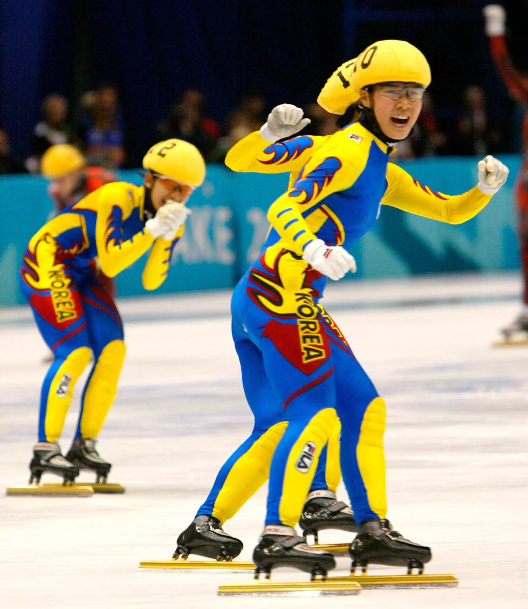 Korea's speed skating team.