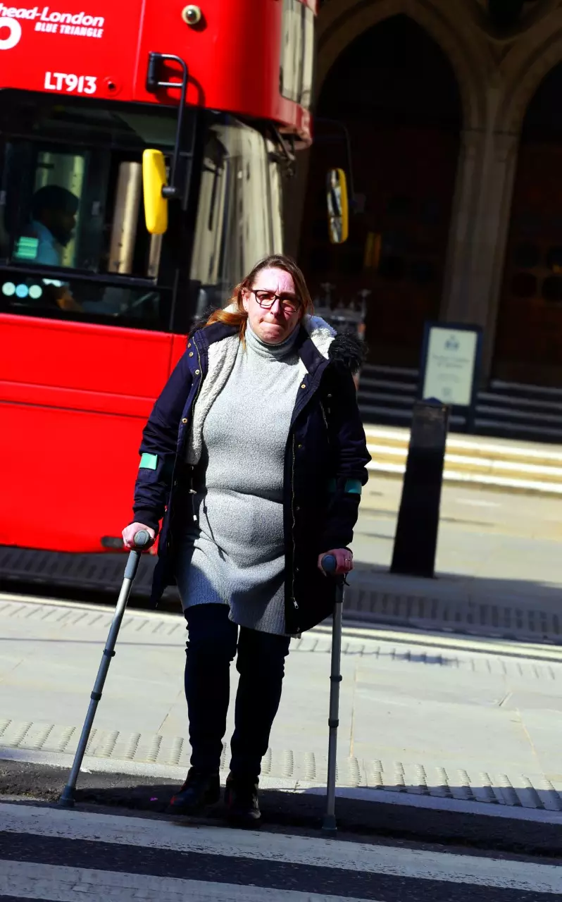 Aleksandra Aukett was left using crutches and in 'chronic pain'.