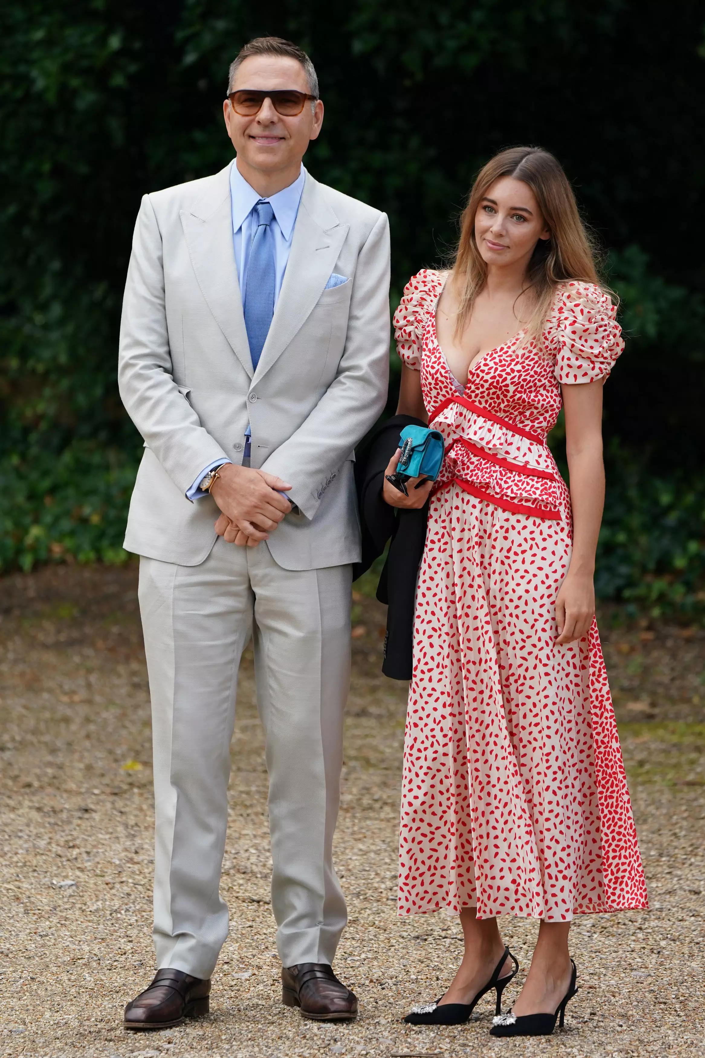 David Walliams and Keeley Hazell arriving at the ceremony.