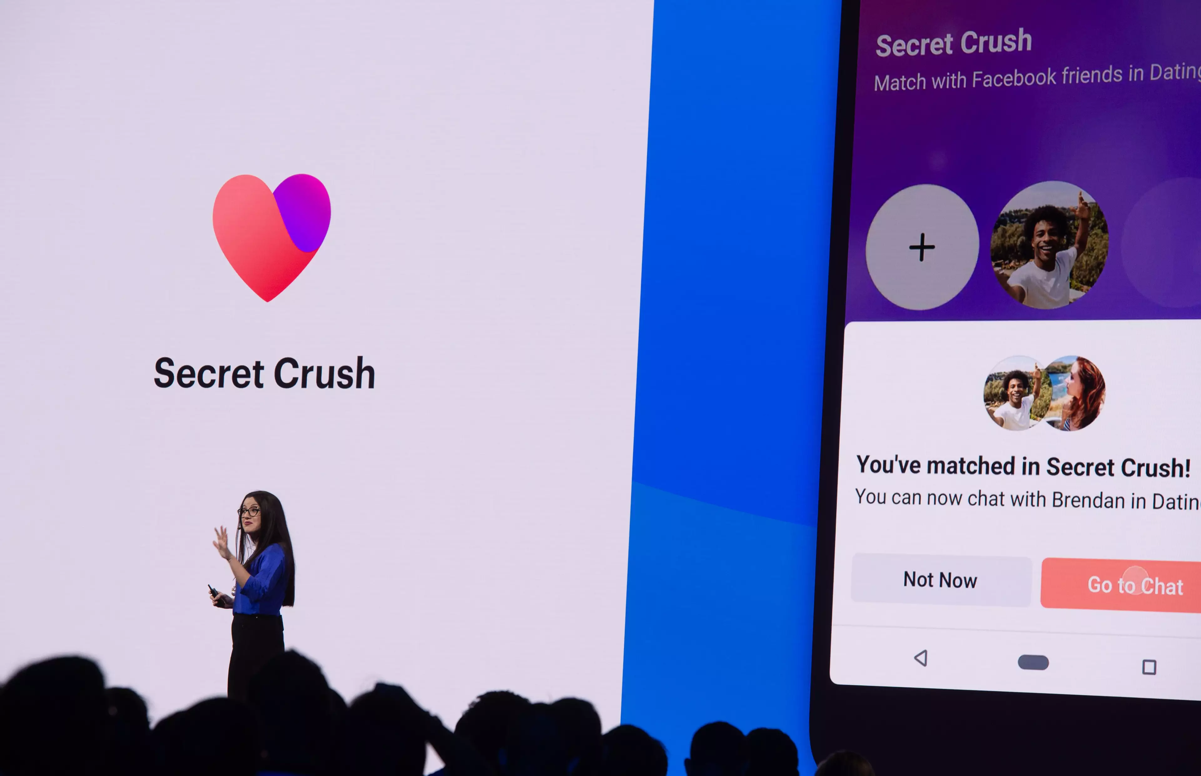 The Secret Crush feature was announced at Facebook's F8 developer conference in April.