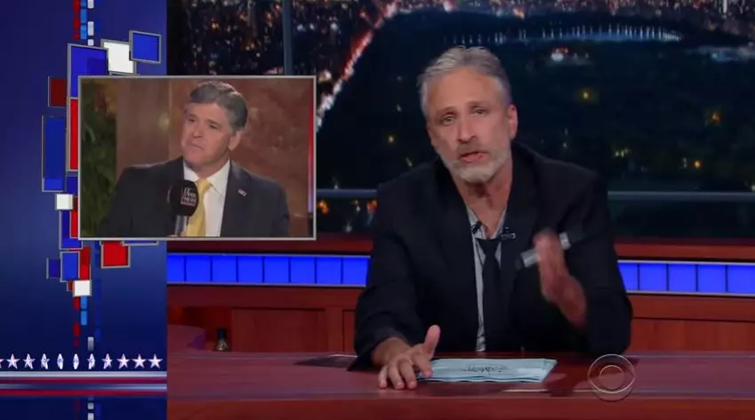 Jon Stewart Returns To The 'Late Show' Desk And Absolutely Kills It
