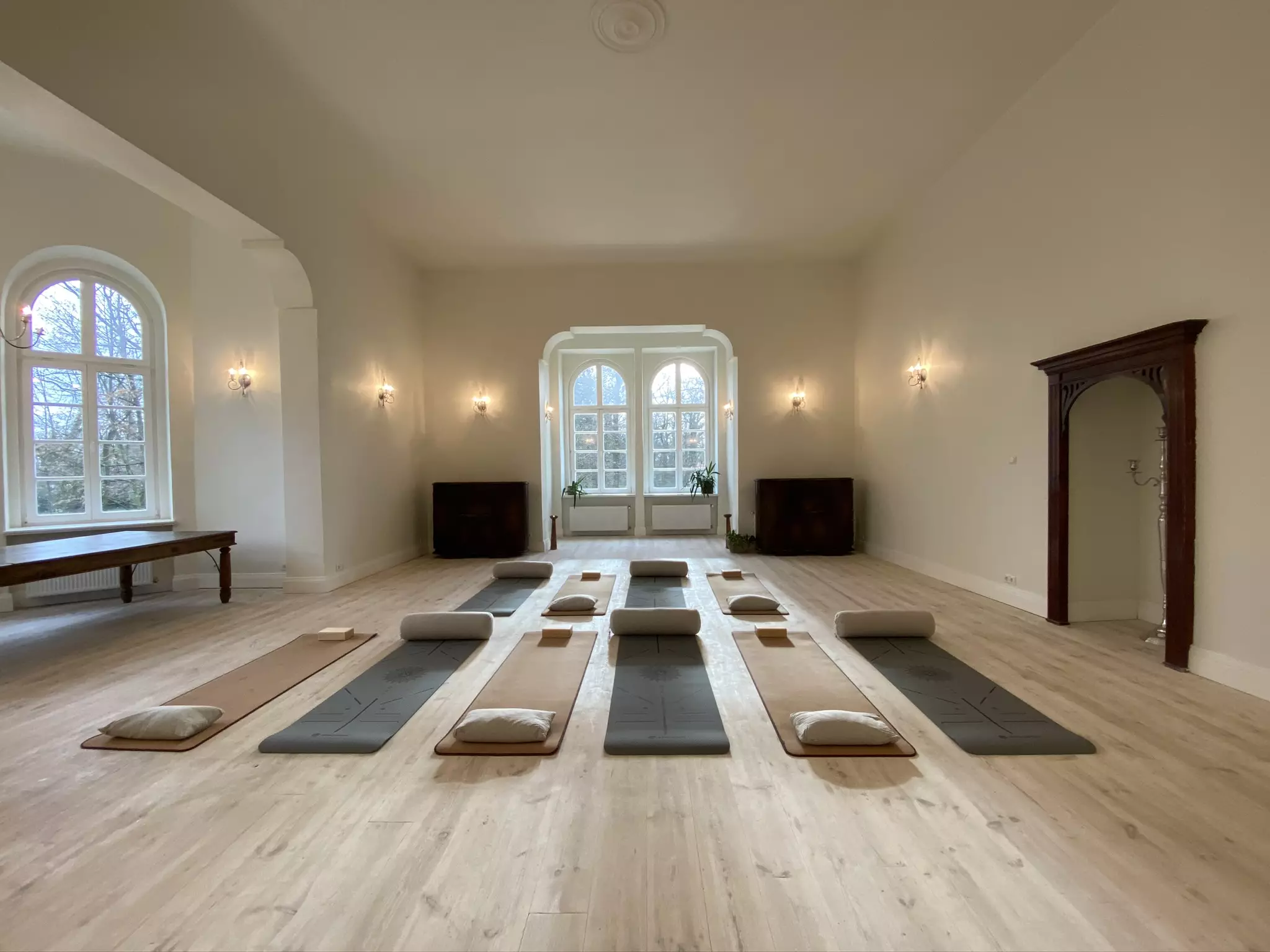 There's even a yoga studio where you can find some zen (