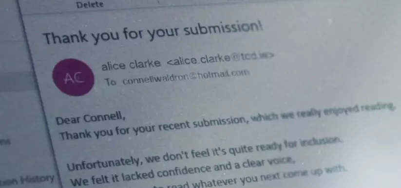 The email address can be seen in episode six (