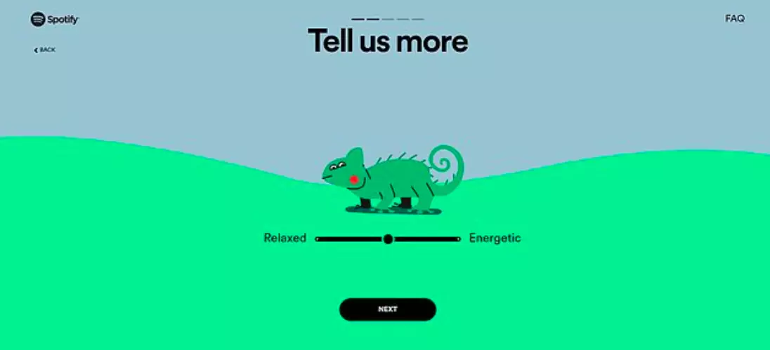 Spotify ask you for details on your pet's personality (