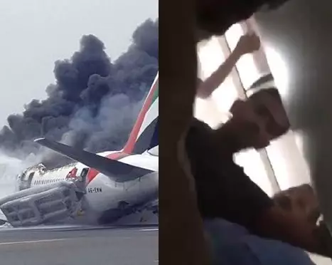 Shocking Footage From Inside The Crashed Emirates Plane Has Emerged