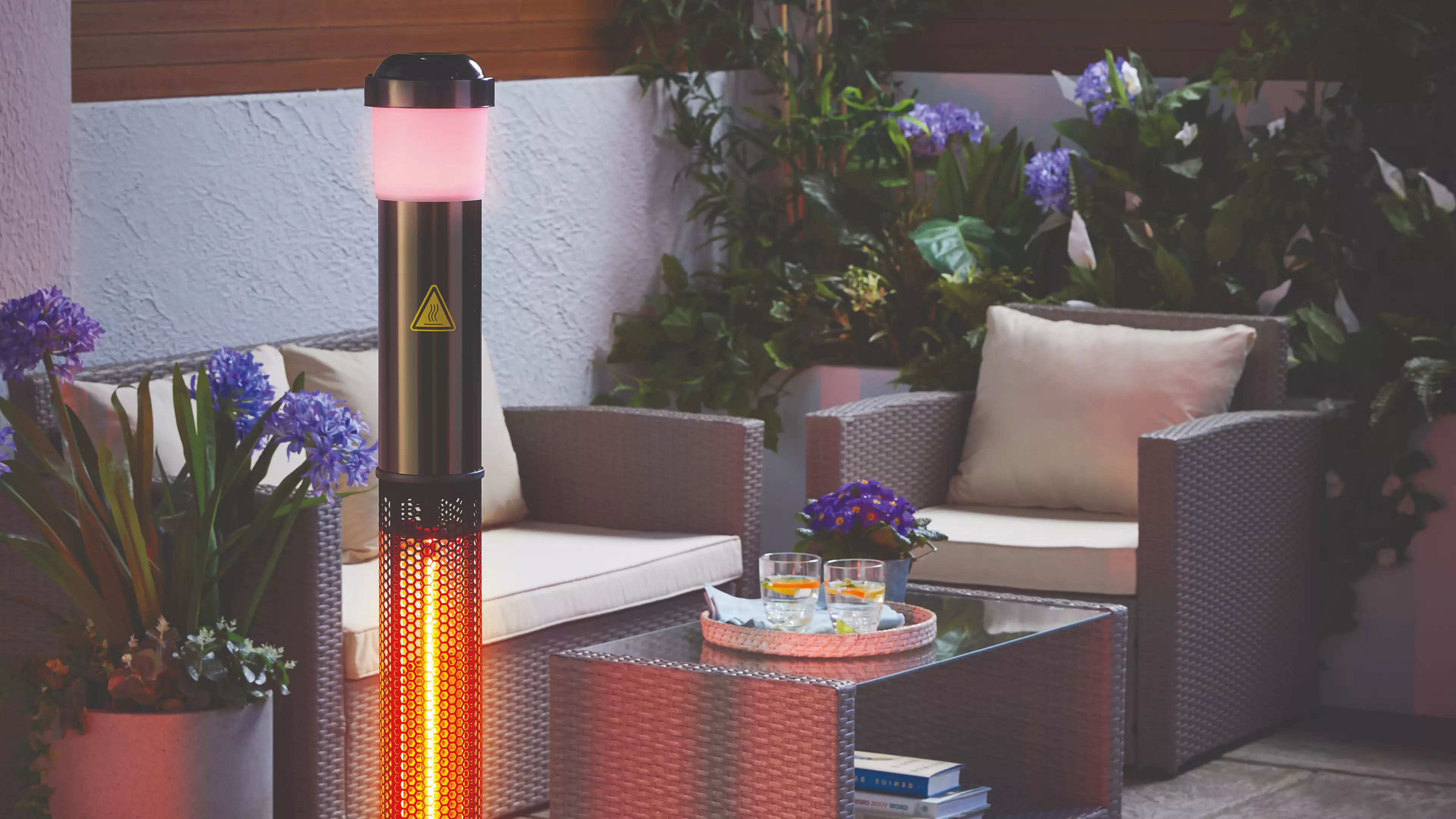 Aldi Is Selling A Patio Heater With A Bluetooth Speaker And Coloured Lights 