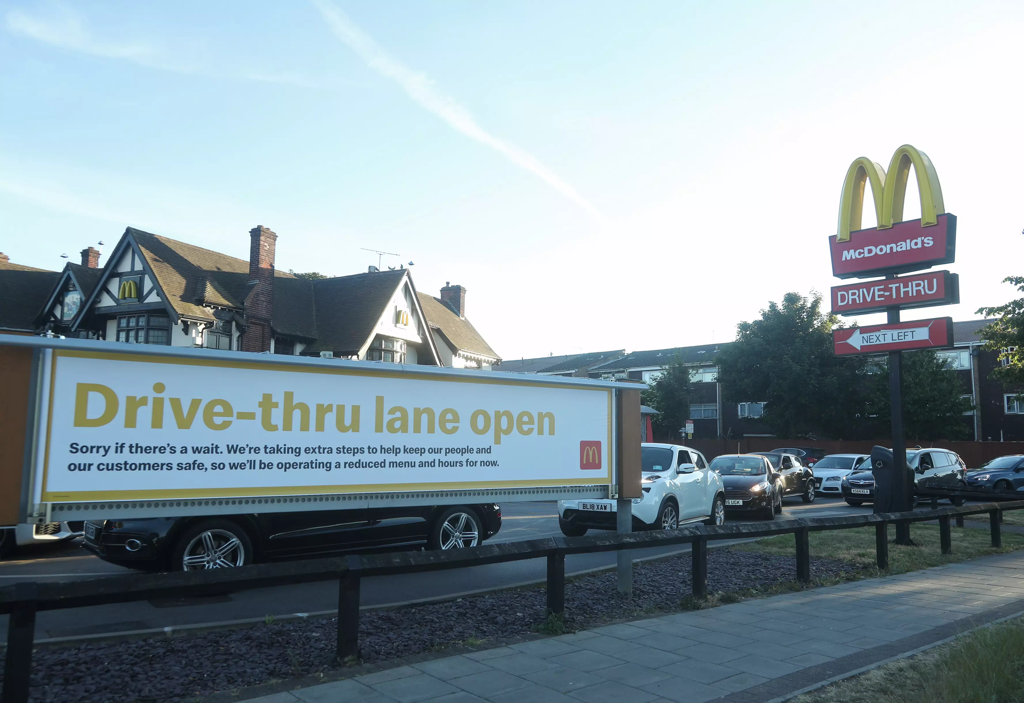 People were happy to queue to get their hands on a Maccies.