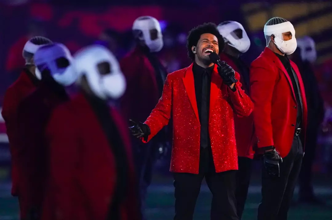 The Weeknd performed at half-time (