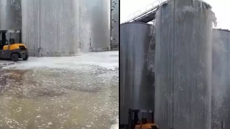 30,000 Litres Of Prosecco Becomes A Fountain After Tank Explosion