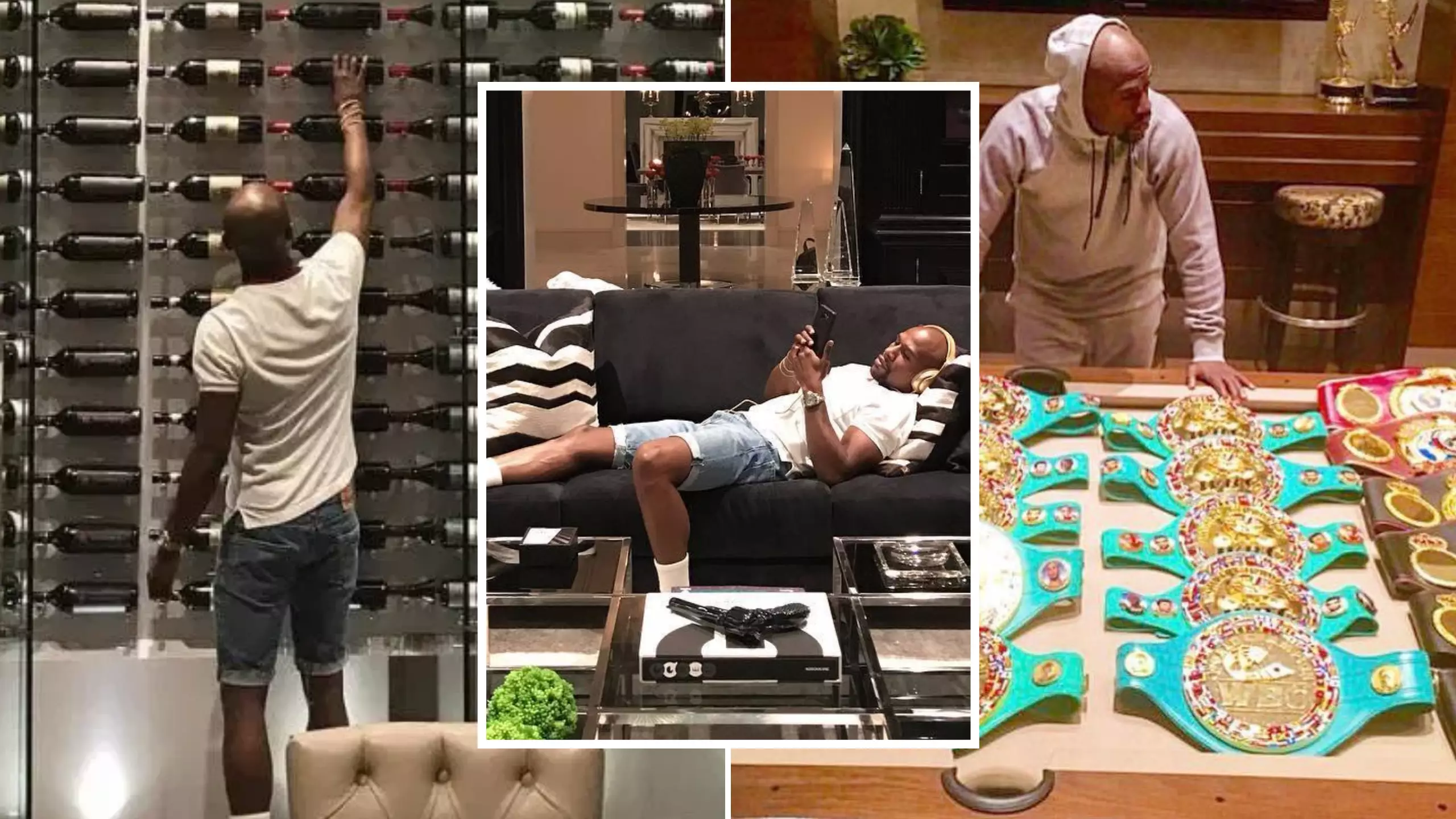 Floyd Mayweather's Luxury £19 Million Mansion Features A Belt Collection And Wine Cellar
