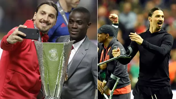 Zlatan Ibrahimovic Posts A Bizarre Picture Of Him And The Europa League Trophy