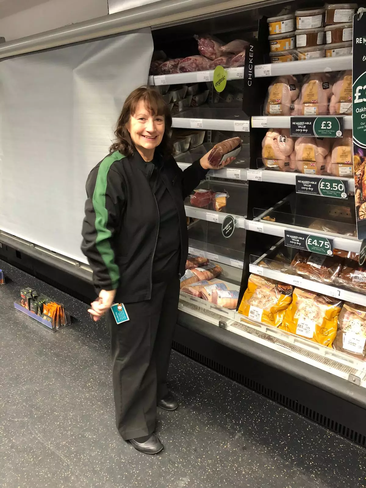 Elaine loves working at Marks and Spencer.