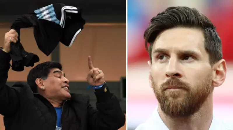 Diego Maradona Issues Class Message To Lionel Messi Ahead Of Nigeria Game