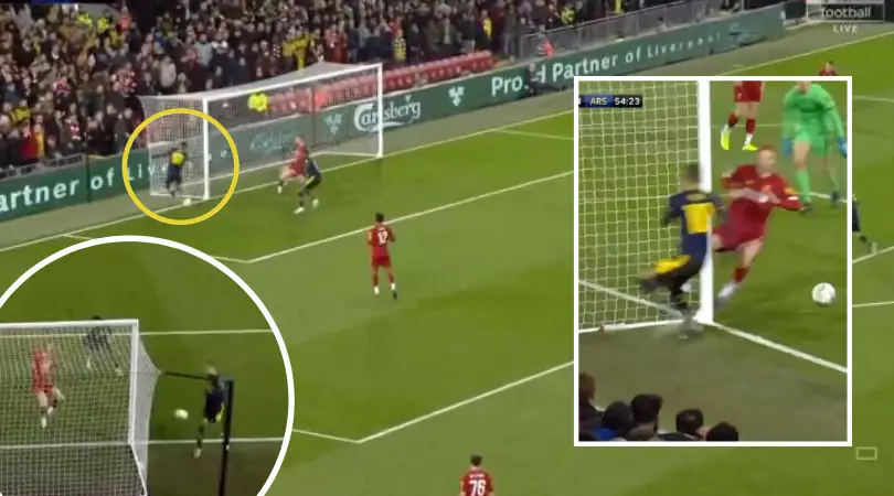 Mesut Ozil Produces Incredible Backheel Assist Against Liverpool In The League Cup
